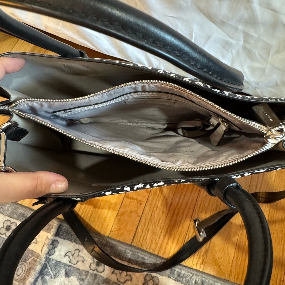 Michael Kors Black and White Patterned Tote - Picture 5 of 8